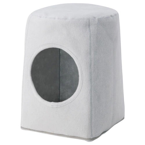 LURVIG cat house for stool, light grey, 30467600