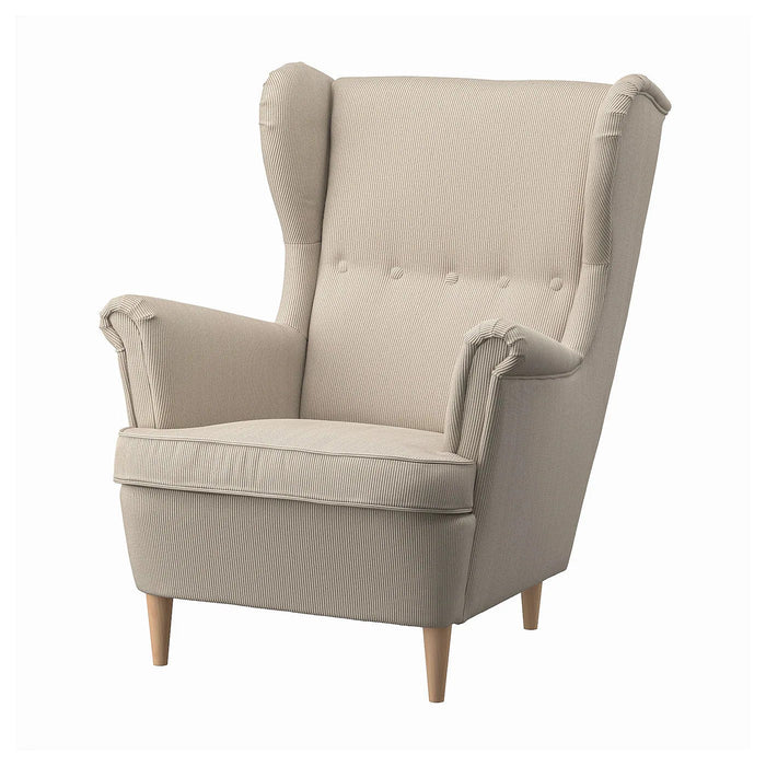 STRANDMON Wing chair, Kelinge beige, 30492812