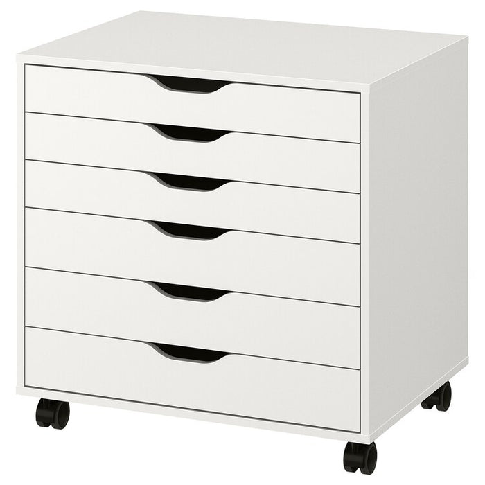 ALEX drawer unit on castors, white, 67x66 cm, 30485425