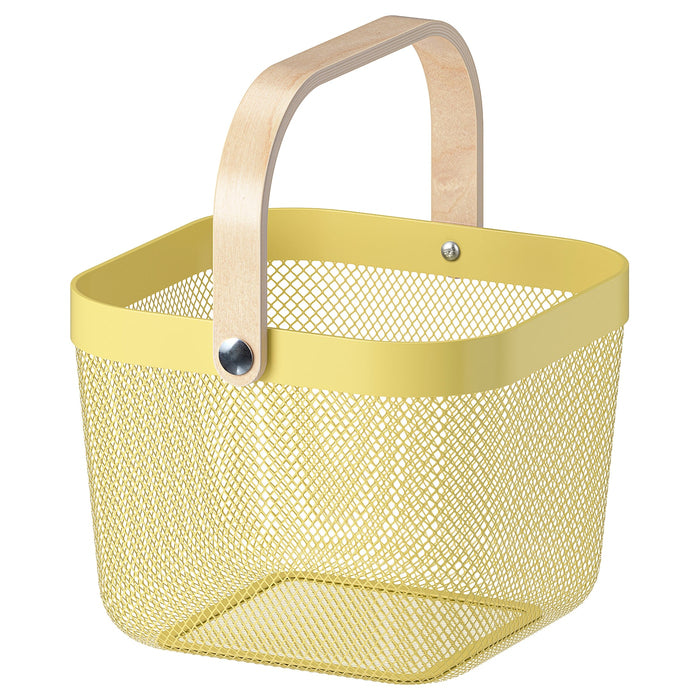 RISATORP Basket, light yellow, 25x26x18 cm, 30557403