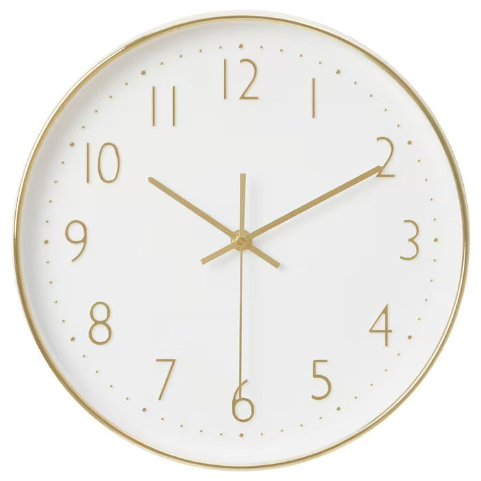 JANKIG wall clock, gold-colour, 30 cm, 30534039