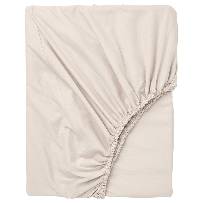 DVALA Fitted sheet, beige, 80x200 cm, 40396768