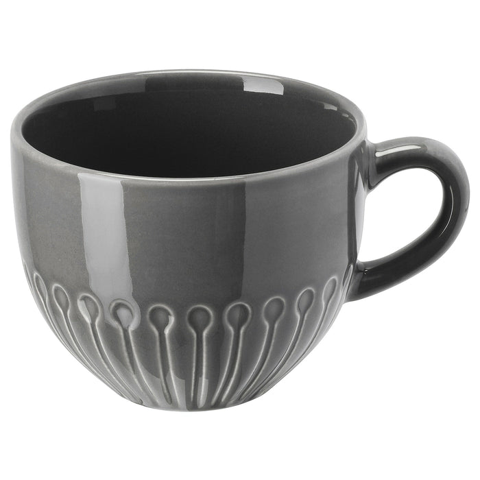 STRIMMIG Mug, stoneware grey, 36 cl, 40443185