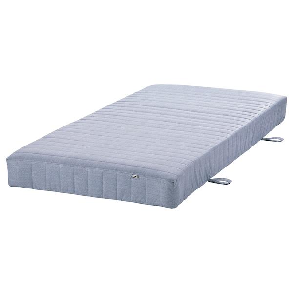 VADSO Sprung mattress, extra firm/light blue 90x200 cm, 40453589