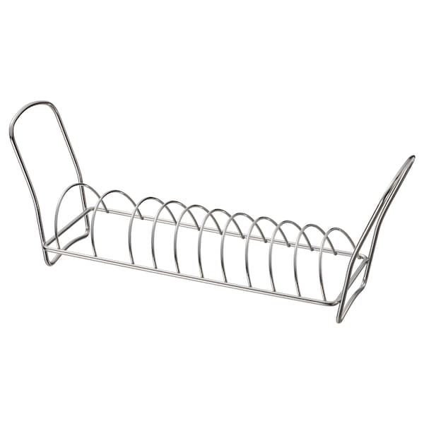 VALVARDAD dish drying rack, stainless steel, 12x32, 40473714
