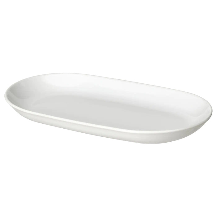 GODMIDDAG Serving plate, white, 27x14 cm, 40479650