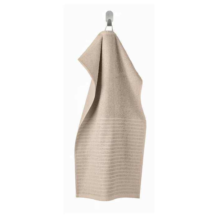VAGSJON hand towel, light beige, 40x70 cm, 40494617