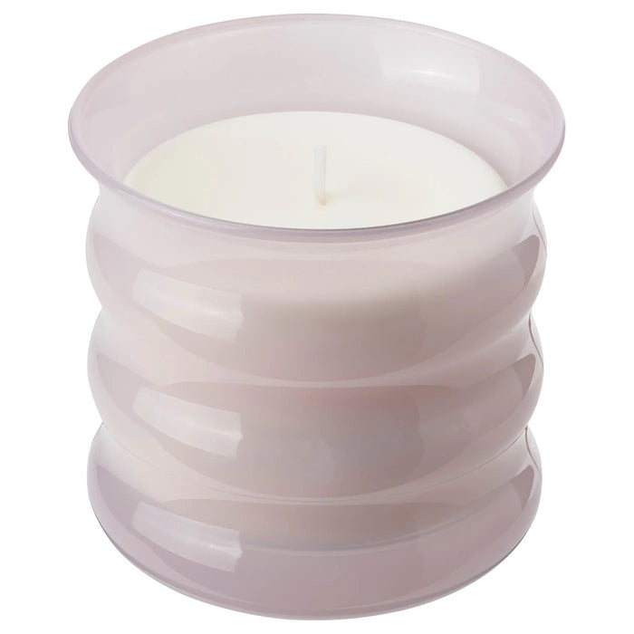 LUGNARE Scented candle in glass, Jasmine/pink, 50 hr, 40502151