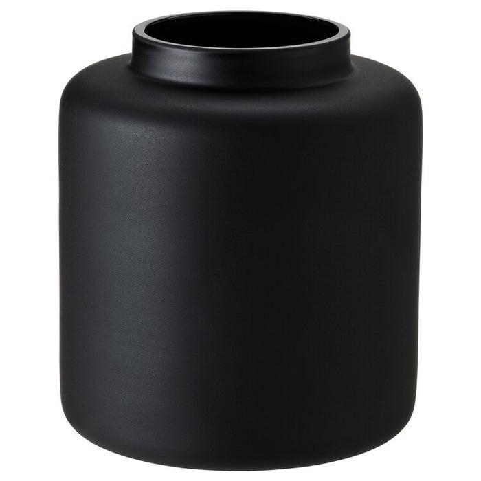 KONSTFULL Vase, frosted glass/black, 10cm, 40523525