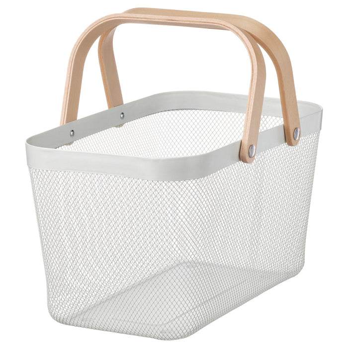 RISATORP Basket, white, 27x42x23 cm, 40527632