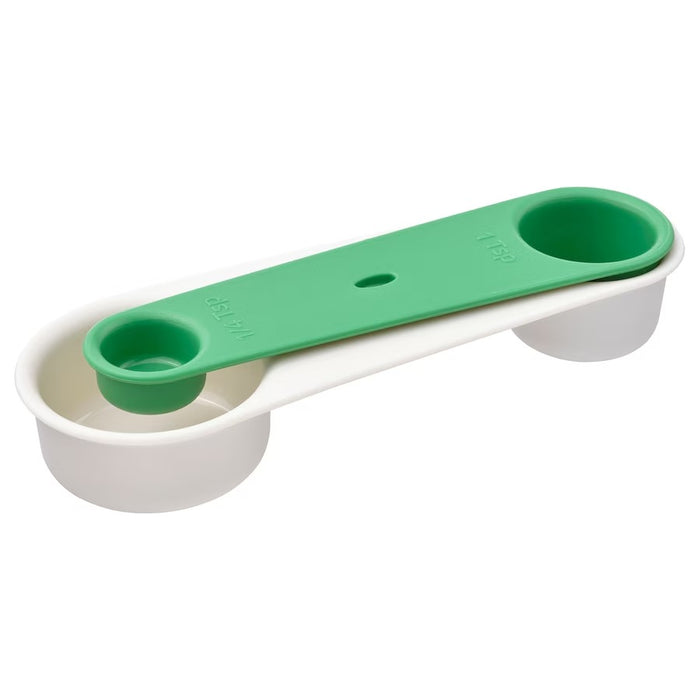 UPPFYLLD Measuring cup, set of 2, off-white/bright green, 40521970