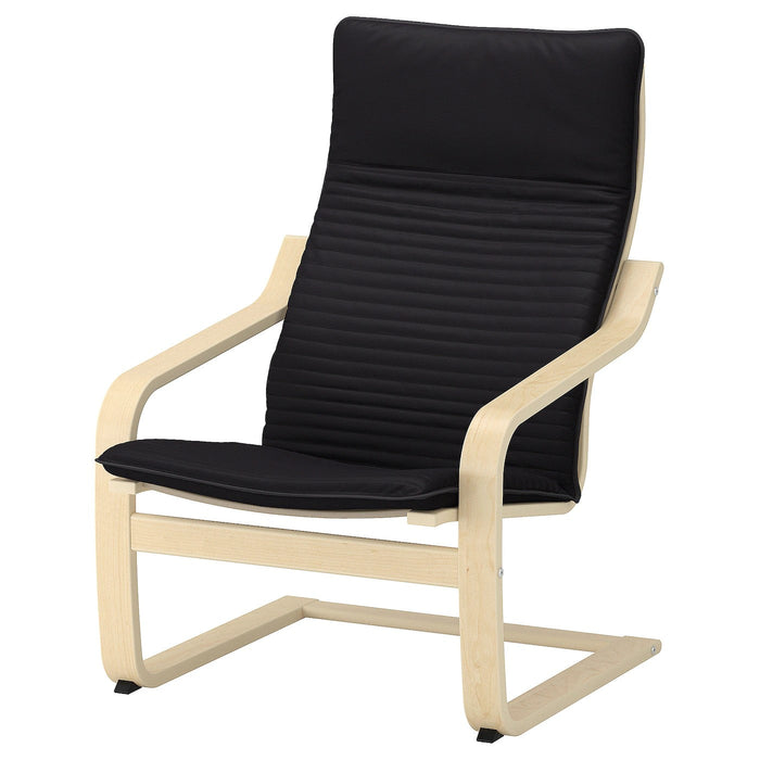 POANG Armchair, birch veneer/Knisa black, 49240824