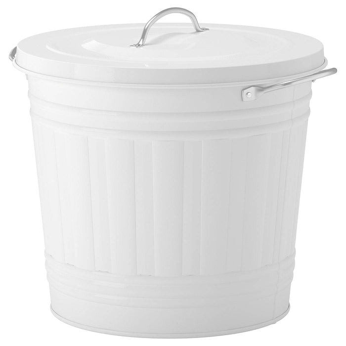 KNODD Bin with lid, white 16 l, 50171773