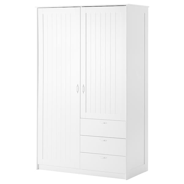 MUSKEN wardrobe 124x60x201 cm white, 50378684