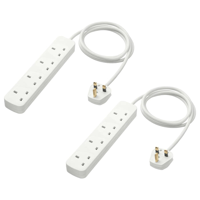 KOPPLA 4-way socket, earthed/white, 50430050