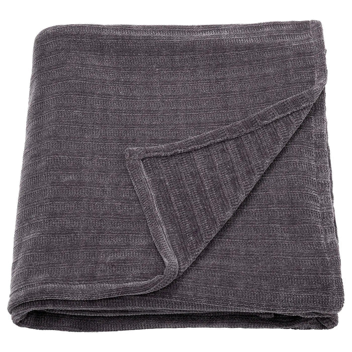 YLVALI Throw, dark grey, 130x170 cm, 50447319