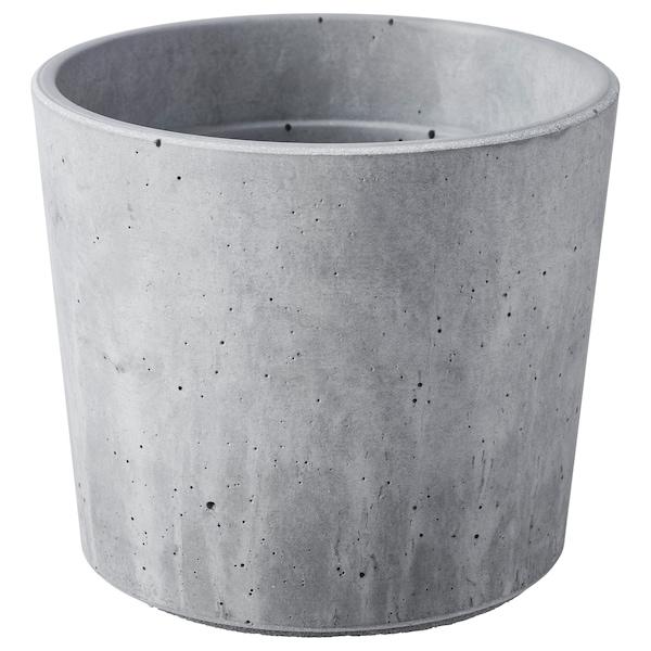 BOYSENBAR Plant pot, in/outdoor light grey 9 cm, 50478278