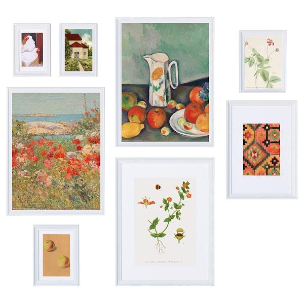 KNOPPANG Frame with poster, set of 8, Countryside living, 50479051