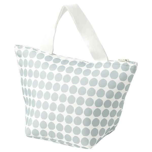 HOPSATTA Lunch bag, grey/white 30x15x20 cm, 50485636