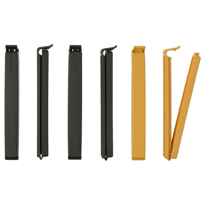 BEVARA Sealing clip, anthracite/dark yellow, 50524181