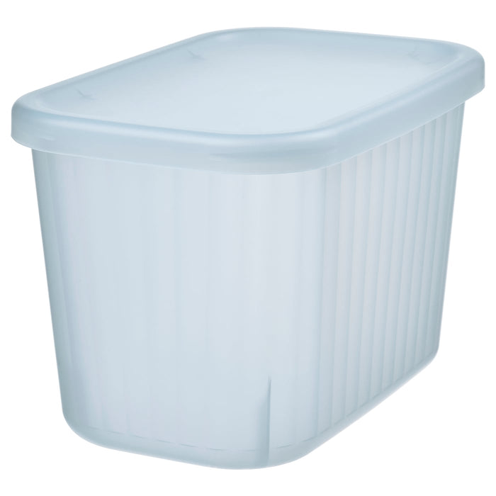 RYKTA Storage box with lid, transparent, 12x18x12 cm/1.5 l, 50533208