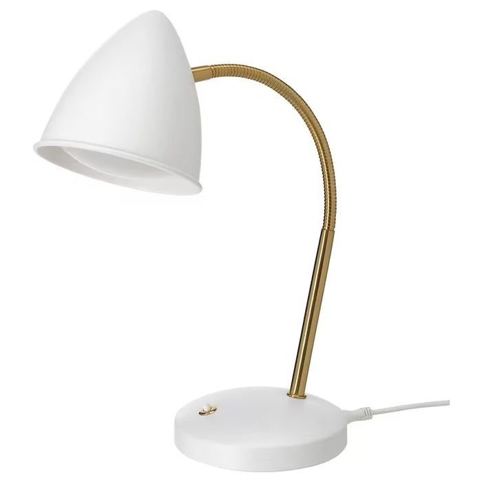 ISNALEN LED Work Lamp, white/brass-colour, 00514368