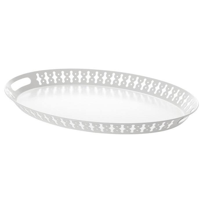 ROMANTISK tray, white, 52x39 cm, 60175676