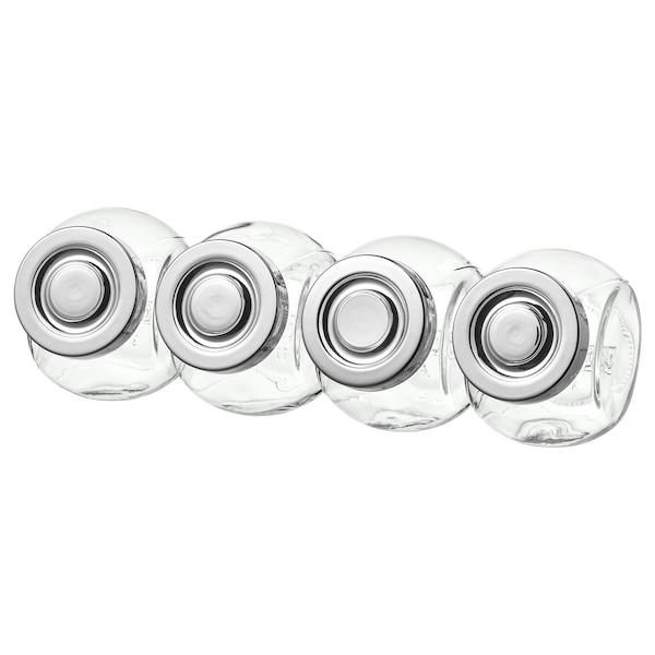 RAJTAN spice jar 15cl glass/aluminium (set of 4), 60179815