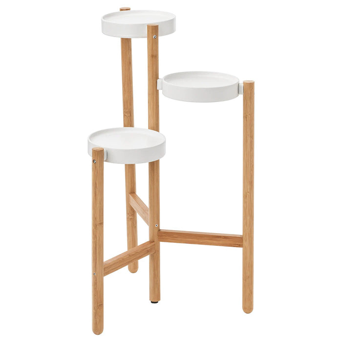 SATSUMAS Plant stand, bamboo/white, 78 cm, 60294962