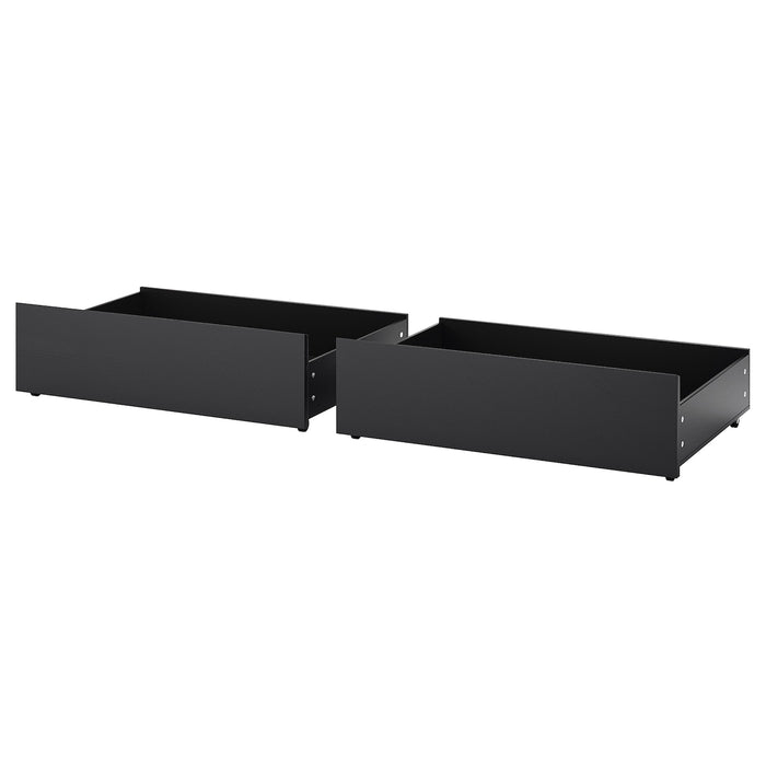 MALM Bed storage box for high bed frame, black-brown, 200 cm, 60354499