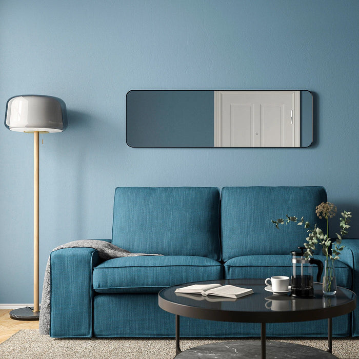 LINDBYN Mirror, black 40x130 cm, 60458618