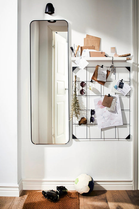 LINDBYN Mirror, black 40x130 cm, 60458618