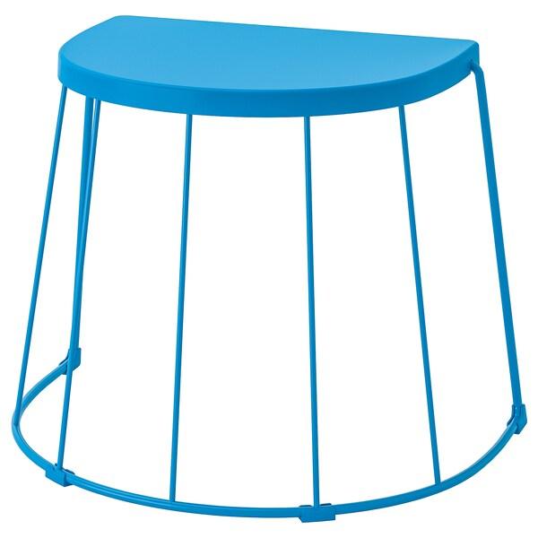 TRANARO Stool/side table, in/outdoor, blue 56x41x43 cm, 60459825