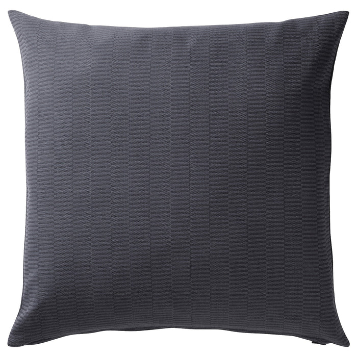 PLOMMONROS Cushion cover, dark grey/grey, 50x50 cm, 60502249