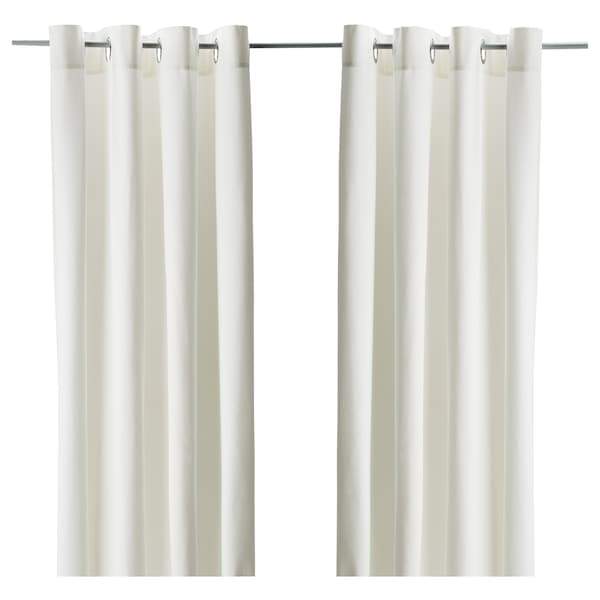 MERETE Room darkening curtains, 1 pair, bleached white, 145x250 cm, 70172205