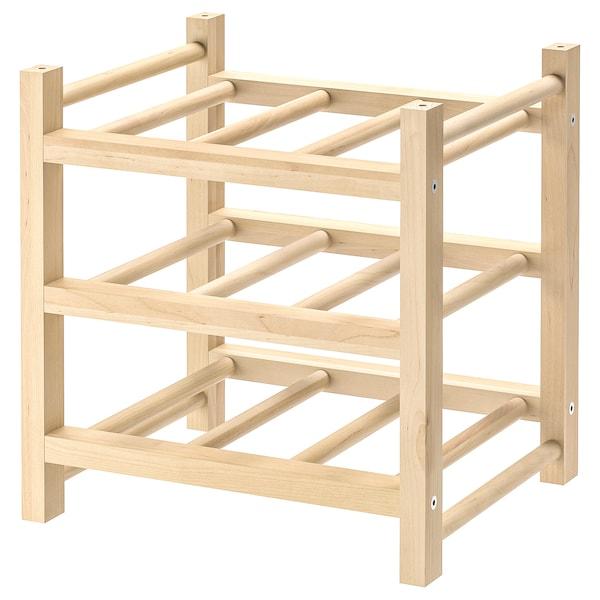 HUTTEN 9-bottle wine rack, solid wood, 70179594