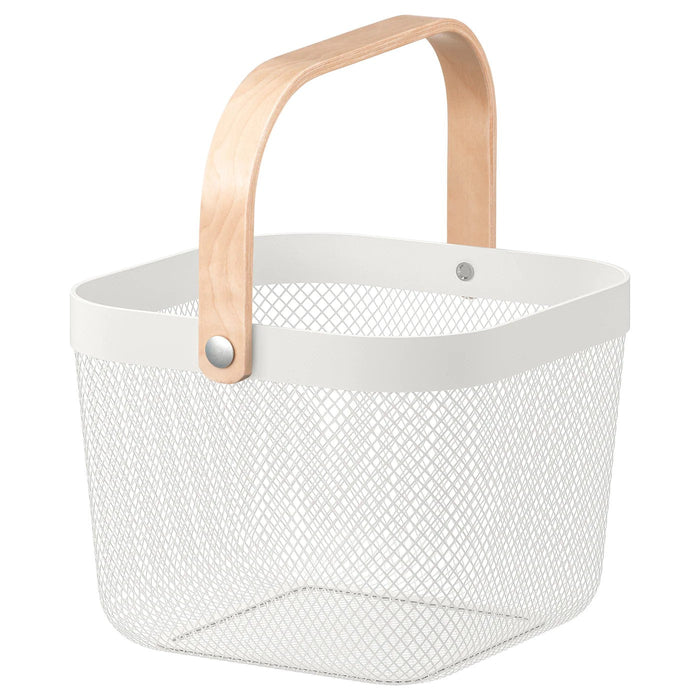 RISATORP Basket, white, 25x26x18 cm, 70281619