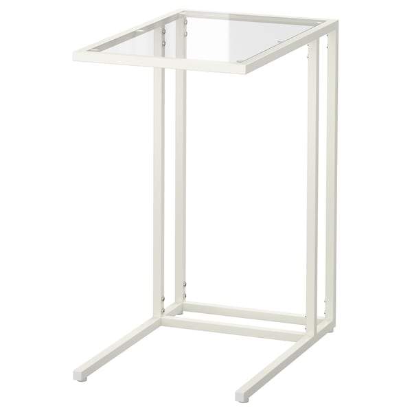 VITTSJO Laptop stand white/glass, 35x65 cm, 70303447