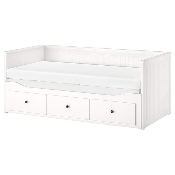 HEMNES Day-bed frame with 3 drawers, white 80x200 cm, 70349327