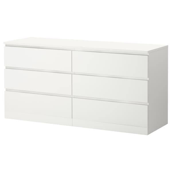 MALM Chest of 6 drawers, white 160x78 cm, 70354644