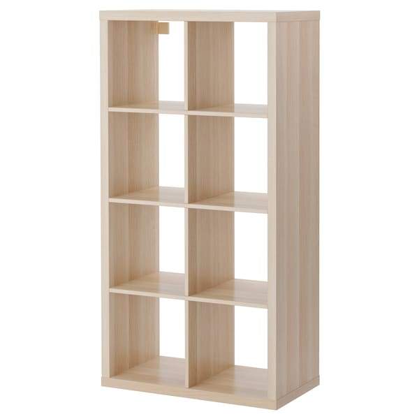 KALLAX Shelving unit, white stained oak effect, 77x147 cm, 70362917