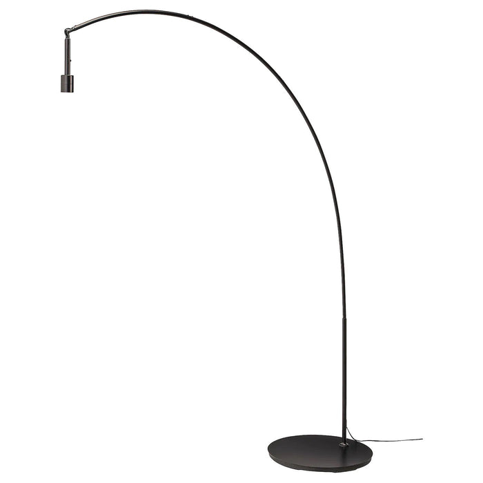 SKAFTET Floor lamp base, arched, black, 70405525