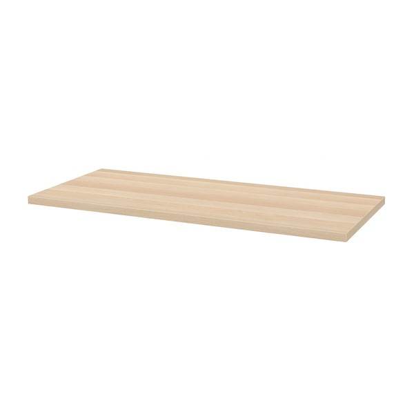 LAGKAPTEN Table top, white stained oak effect 140x60 cm, 70460814