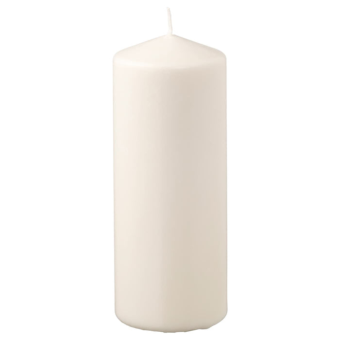 FENOMEN Unscented pillar candle, natural, 19 cm, 70528418