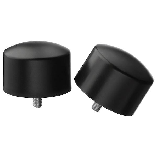 RAFFIG Finials, 1 pair, black, 80219938