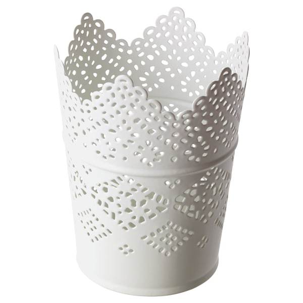 SKURAR Candle holder, white 11 cm, 80237683
