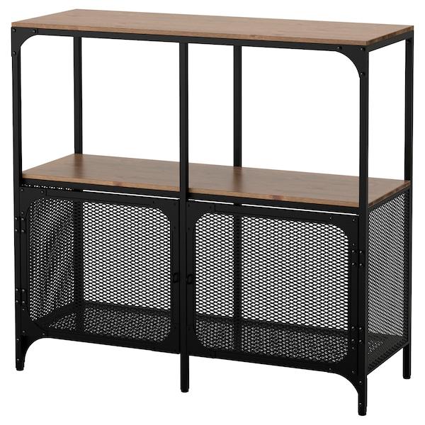 FJALLBO Shelving unit, black 100x95 cm, 80339295