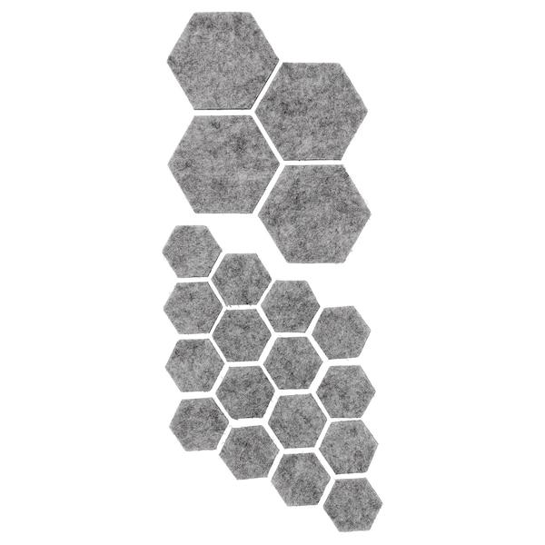 FIXA Stick-on floor protectors set of 20, grey, 80431152