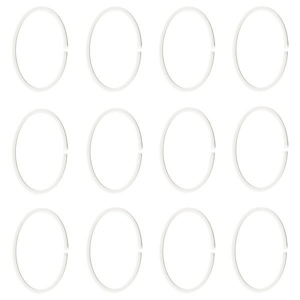 HASSJON Shower curtain ring, white, 80466009