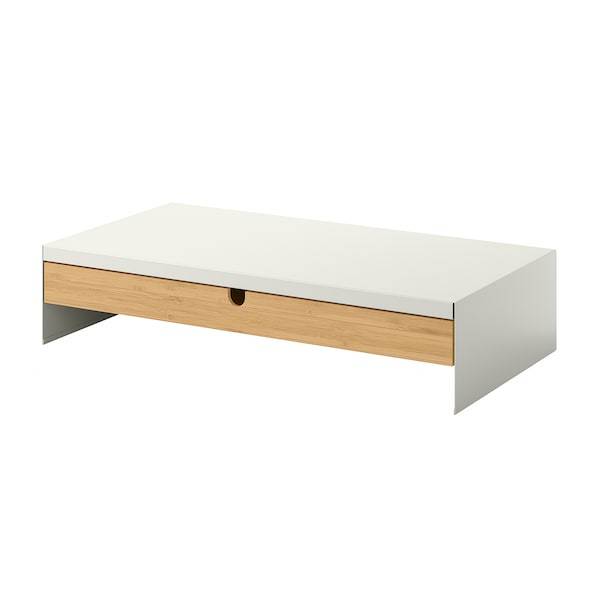 ELLOVEN monitor stand with drawer, white, 80474783